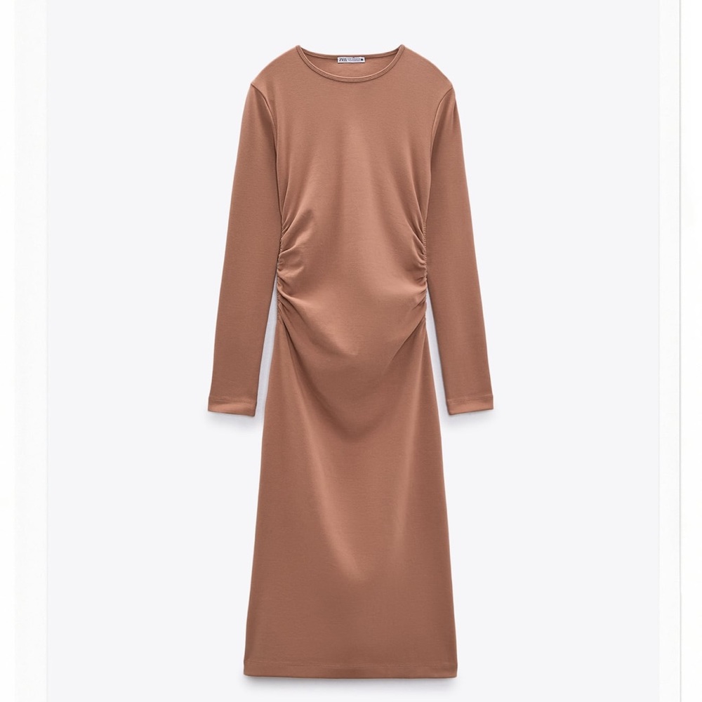 Zara Gathered midi dress